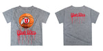 University of Utah Utes Original Dripping Basketball Gray T-Shirt by Vive La Fete - Vive La Fête - Online Apparel Store