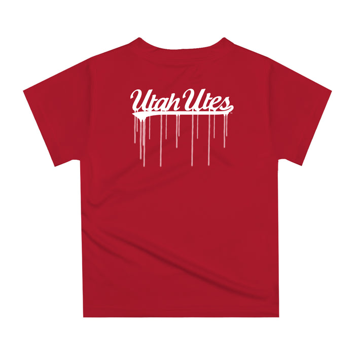 University of Utah Utes Original Dripping Basketball T-Shirt by Vive La Fete - Vive La Fête - Online Apparel Store