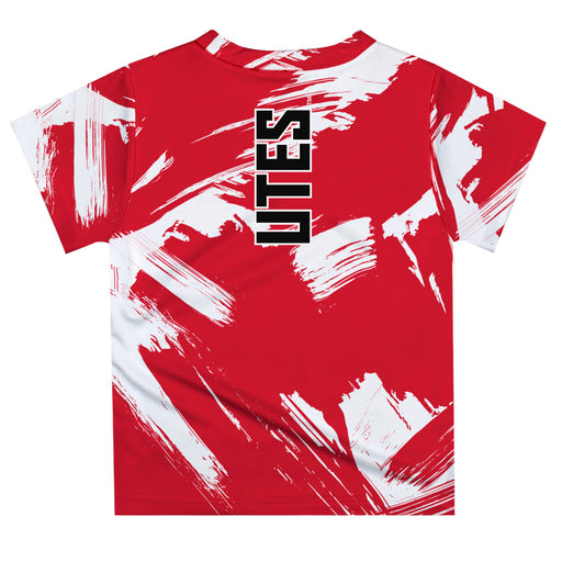 University of Utah Utes Vive La Fete Boys Game Day Red Short Sleeve Tee Paint Brush - Vive La Fête - Online Apparel Store