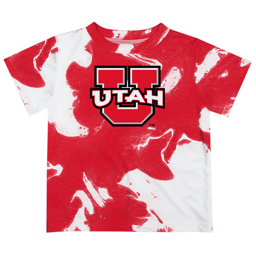 University of Utah Utes Vive La Fete Marble Boys Game Day Red Short Sleeve Tee