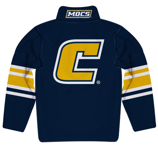 Tennessee Chattanooga Mocs Vive La Fete Game Day Blue Quarter Zip Pullover Stripes on Sleeves - Vive La Fête - Online Apparel Store