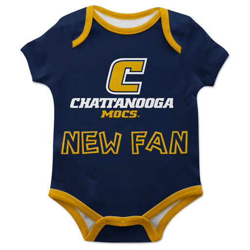 Tennessee Chattanooga Mocs Vive La Fete Infant Blue Short Sleeve Onesie New Fan Logo and Mascot Bodysuit