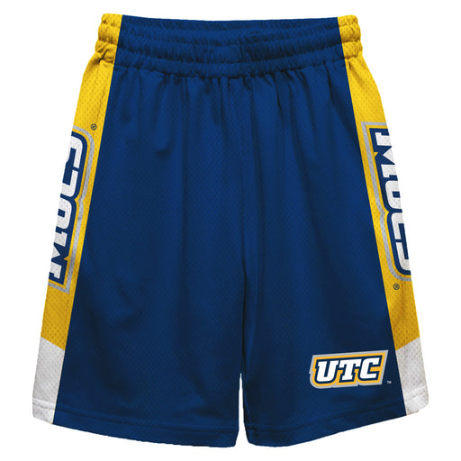Tennessee Chattanooga Mocs Vive La Fete Game Day Blue Stripes Boys Solid Gold Athletic Mesh Short