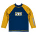Tennessee Chattanooga Mocs Vive La Fete Logo Blue Gold Long Sleeve Raglan Rashguard