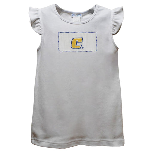 Tennessee Chattanooga  Smocked White Knit Angel Wing Sleeves Girls Tshirt