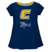 Tennessee Chattanooga Mocs Vive La Fete Girls Game Day Short Sleeve Blue Top with School Logo and Name