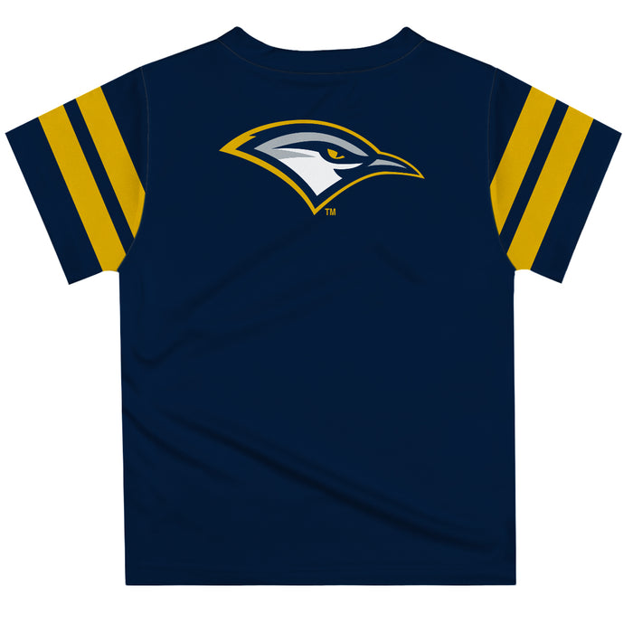 Tennessee Chattanooga Mocs Vive La Fete Boys Game Day Blue Short Sleeve Tee with Stripes on Sleeves - Vive La Fête - Online Apparel Store