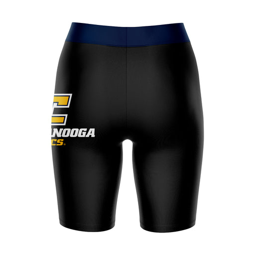 Tennessee Chattanooga Mocs Vive La Fete Game Day Logo on Thigh and Waistband Black and Blue Women Bike Short 9 Inseam - Vive La Fête - Online Apparel Store
