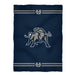 Utah State Aggies USU Vive La Fete Game Day Soft Premium Fleece Navy Throw Blanket 40" x 58” Logo and Stripes - Vive La Fête - Online Apparel Store
