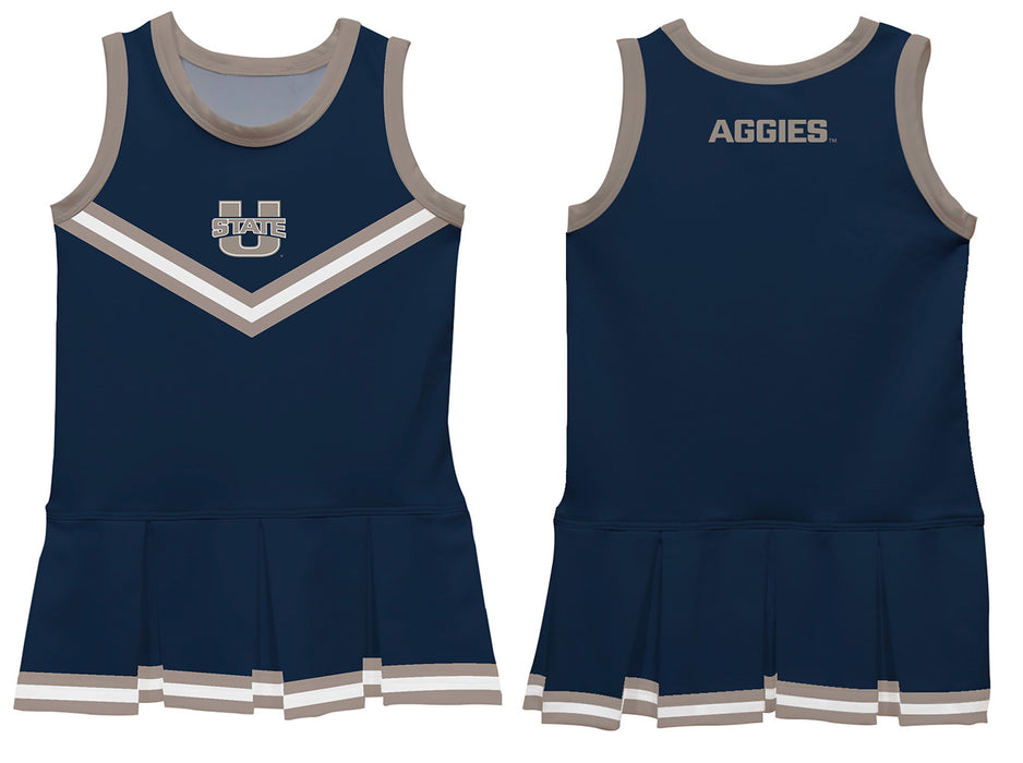 Utah State Aggies USU Vive La Fete Game Day Blue Sleeveless Cheerleader Dress - Vive La Fête - Online Apparel Store
