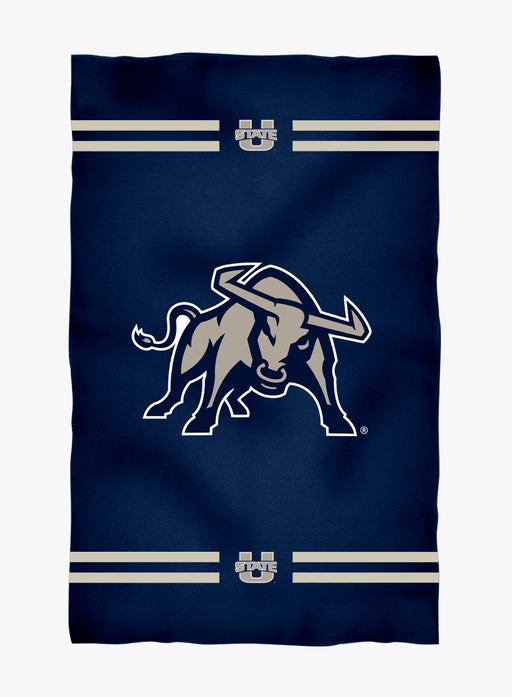 Utah State Aggies Vive La Fete Game Day Absorbent Premium Blue Beach Bath Towel 31 x 51 Logo and Stripes