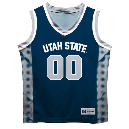 Utah State Aggies USU Vive La Fete Game Day Navy Boys Fashion Basketball Top