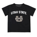 Utah State Aggies Vive La Fete Boys Game Day V2 Black Short Sleeve Tee Shirt