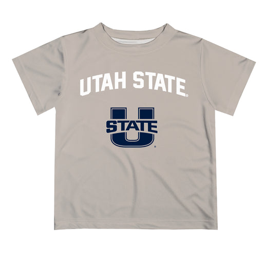 Utah State Aggies Vive La Fete Boys Game Day V2 Gray Short Sleeve Tee Shirt
