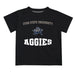 Utah State Aggies Vive La Fete Boys Game Day V3 Black Short Sleeve Tee Shirt