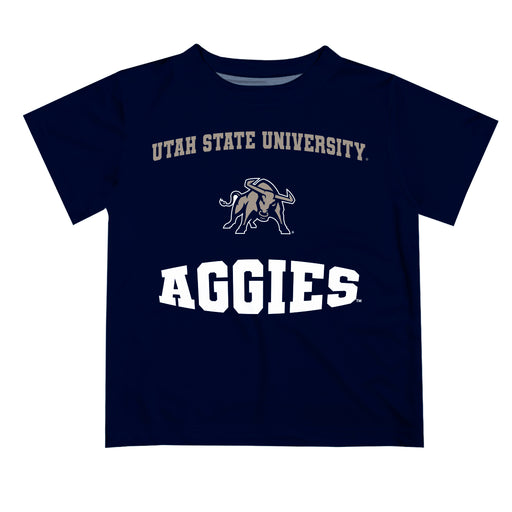 Utah State Aggies Vive La Fete Boys Game Day V3 Blue Short Sleeve Tee Shirt