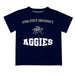 Utah State Aggies Vive La Fete Boys Game Day V3 Blue Short Sleeve Tee Shirt