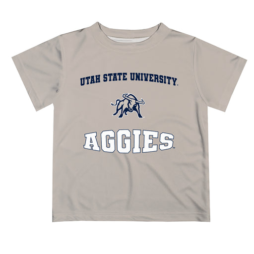 Utah State Aggies Vive La Fete Boys Game Day V3 Gray Short Sleeve Tee Shirt