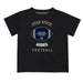 Utah State Aggies Vive La Fete Football V2 Black Short Sleeve Tee Shirt