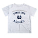 Utah State Aggies Vive La Fete Boys Game Day V1 White Short Sleeve Tee Shirt