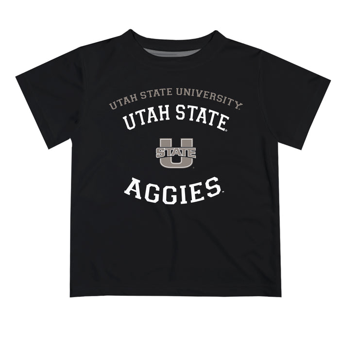 Utah State Aggies Vive La Fete Boys Game Day V1 Black Short Sleeve Tee Shirt