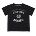 Utah State Aggies Vive La Fete Boys Game Day V1 Black Short Sleeve Tee Shirt