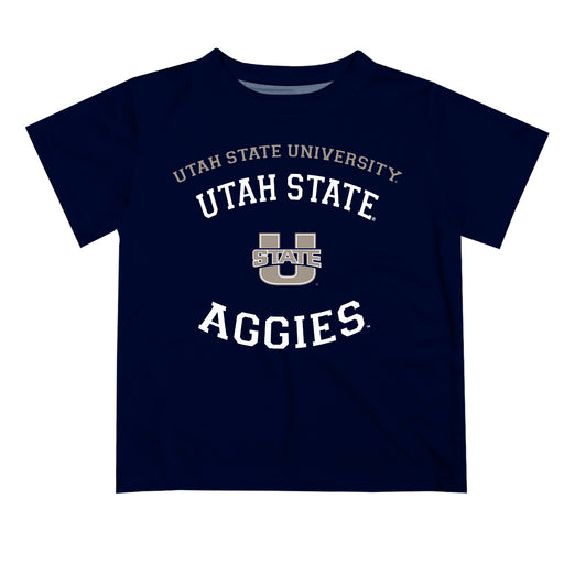Utah State Aggies Vive La Fete Boys Game Day V1 Blue Short Sleeve Tee Shirt