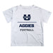Utah State Aggies Vive La Fete Football V1 White Short Sleeve Tee Shirt