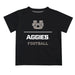 Utah State Aggies Vive La Fete Football V1 Black Short Sleeve Tee Shirt
