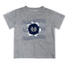Utah State Aggies Vive La Fete Heather Gray Art V1 Short Sleeve Tee Shirt