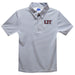 Utah Tech University Trailblazers Embroidered Gray Stripes Short Sleeve Polo Box Shirt
