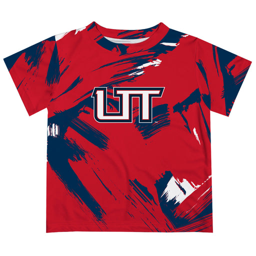 Utah Tech University Trailblazers Vive La Fete Boys Game Day Red Short Sleeve Tee Paint Brush