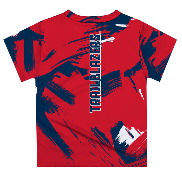 Utah Tech University Trailblazers Vive La Fete Boys Game Day Red Short Sleeve Tee Paint Brush - Vive La Fête - Online Apparel Store