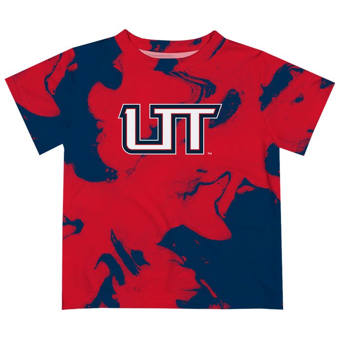 Utah Tech University Trailblazers Vive La Fete Marble Boys Game Day Red Short Sleeve Tee