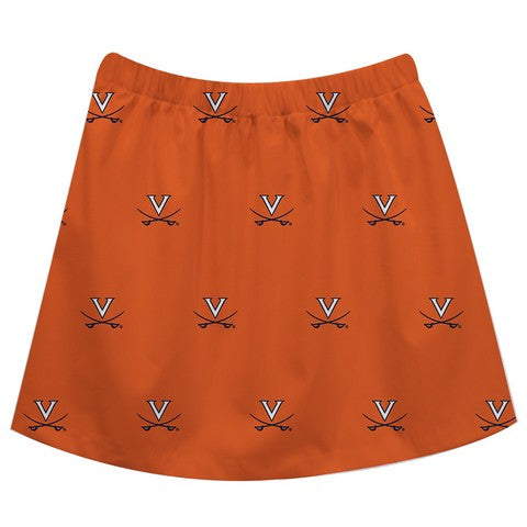 Virginia Cavaliers Print Orange Skirt - Vive La Fête - Online Apparel Store