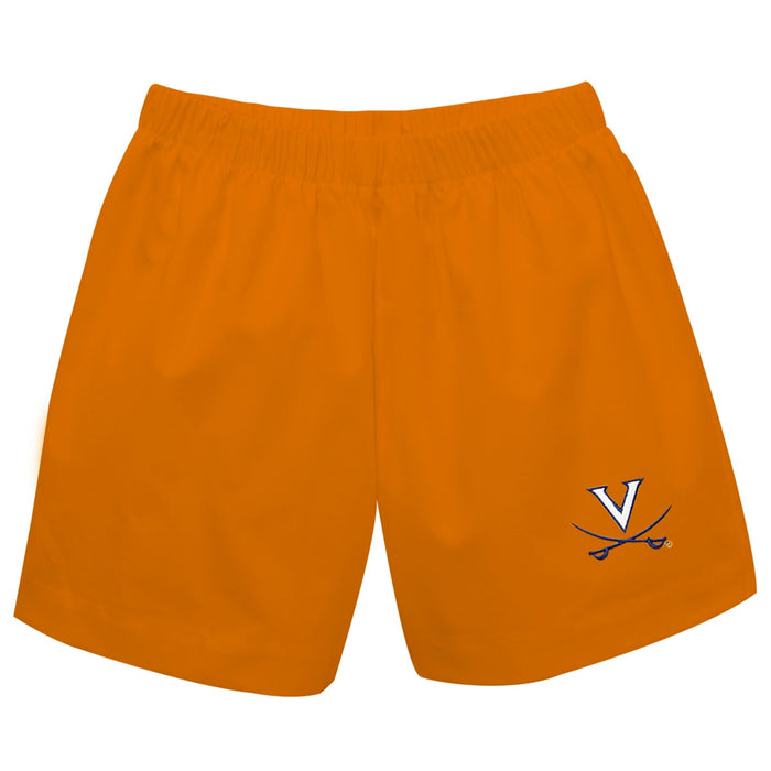 Virginia Orange Embroidered  Pull On Short - Vive La Fête - Online Apparel Store