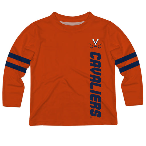 Virginia Cavaliers Stripes Orange Long Sleeve Tee Shirt - Vive La Fête - Online Apparel Store