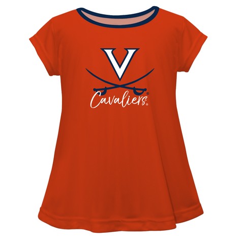 Virginia Cavaliers Solid Orange Laurie Top Short Sleeve - Vive La Fête - Online Apparel Store