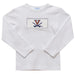 Virginia Cavaliers UVA Cavaliers Smocked White Knit Long Sleeve Boys Tee Shirt
