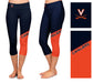 Virginia Cavaliers UVA Vive La Fete Game Day Collegiate Leg Color Block Girls Blue Orange Capri Leggings - Vive La Fête - Online Apparel Store