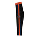 Virginia Cavaliers UVA Vive La Fete Girls Game Day Black with Orange Stripes Leggings Tights