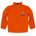 Virginia Cavaliers UVA Vive La Fete Game Day Solid Orange Quarter Zip Pullover Sleeves