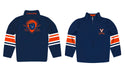 UVA Cavaliers Vive La Fete Game Day Blue Quarter Zip Pullover Stripes on Sleeves - Vive La Fête - Online Apparel Store