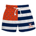 Virginia Cavaliers UVA Vive La Fete Navy and Orange Flag Swimtrunk