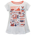 Virginia Cavaliers UVA Hand Sketched Vive La Fete Impressions Artwork White Short Sleeve Top