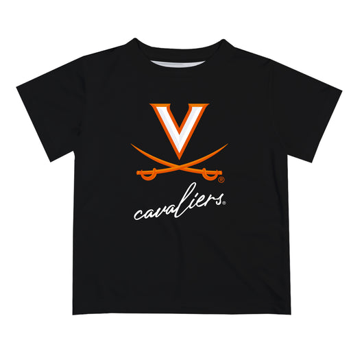 Virginia Cavaliers UVA Vive La Fete Script V1 Black Short Sleeve Tee Shirt