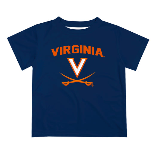 Virginia Cavaliers UVA Vive La Fete Boys Game Day V2 Blue Short Sleeve Tee Shirt