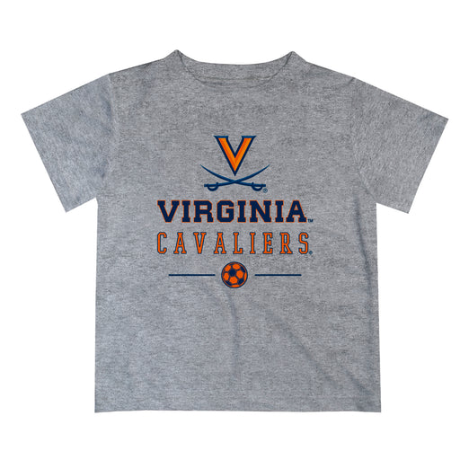 Virginia Cavaliers UVA Vive La Fete Soccer V1 Gray Short Sleeve Tee Shirt