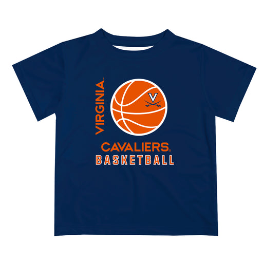 Virginia Cavaliers UVA Vive La Fete Basketball V1 Blue Short Sleeve Tee Shirt