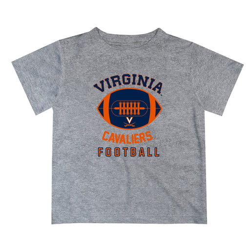 Virginia Cavaliers UVA Vive La Fete Football V2 Gray Short Sleeve Tee Shirt